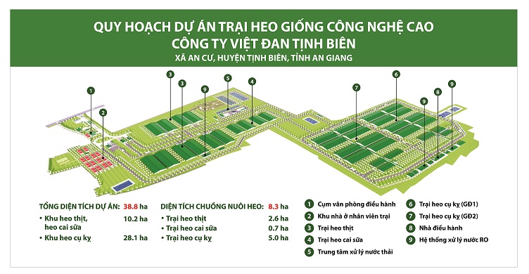 Permanent Deputy Prime Minister - Mr. Truong Hoa Binh visited the project of high-tech pig breeding company Viet Dan Tin