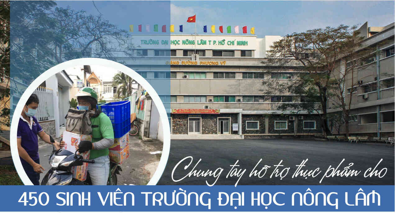 Supporting foods for 450 students of Nong Lam University