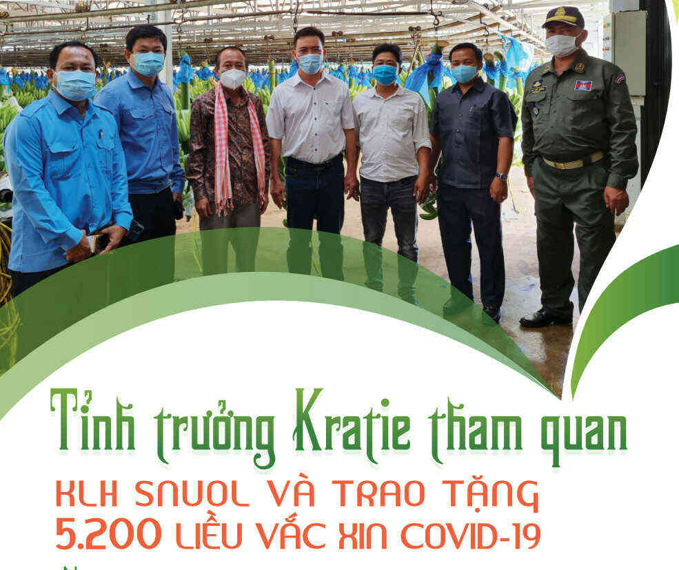 Governor of Kratie province visited Snuol complex and gave 5,200 dosed of covid-19 vaccine.