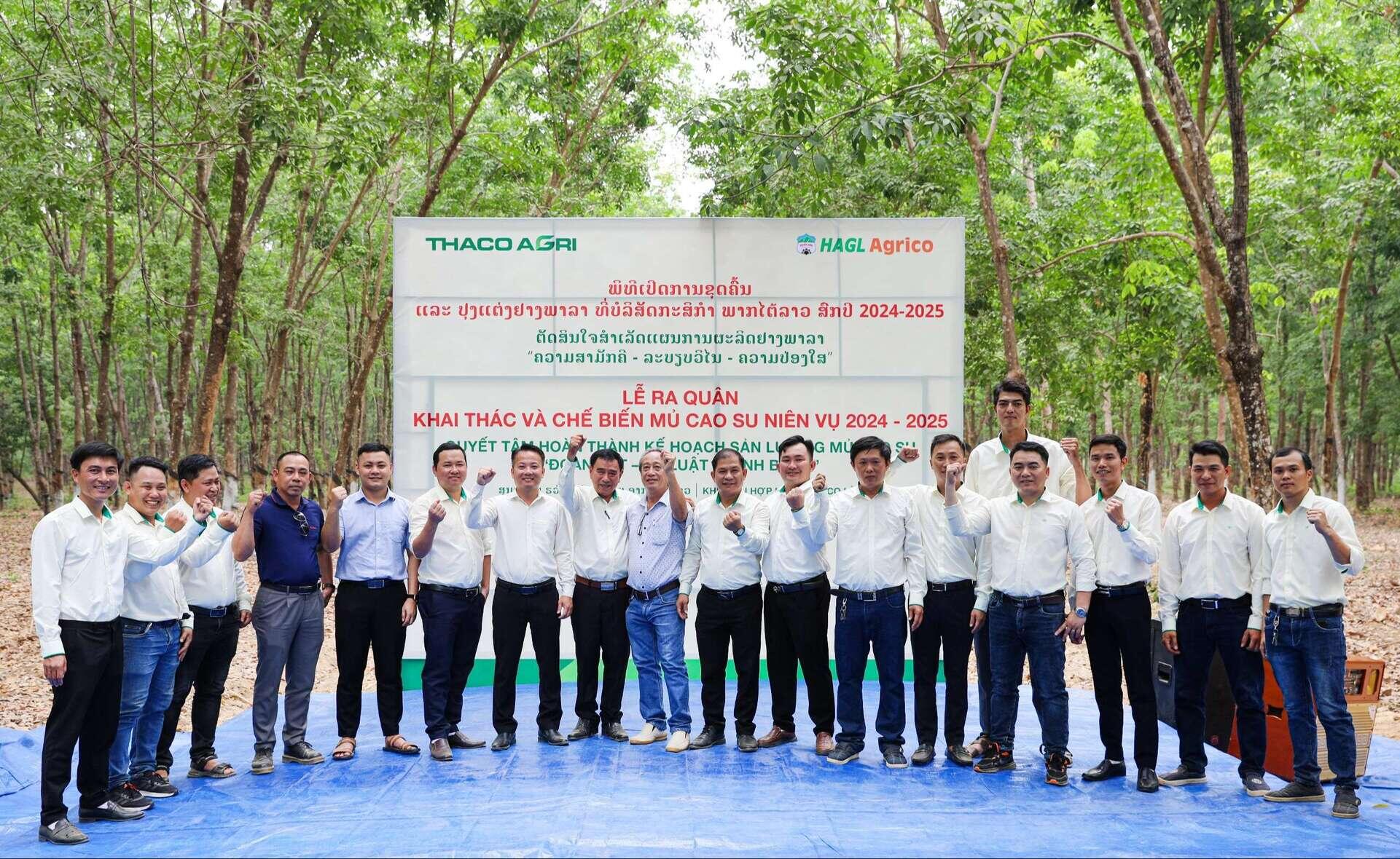 KLH HAGL AGRICO Lào tổ chức Lễ ra quân khai thác và chế biến mủ cao su